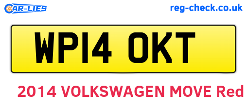 WP14OKT are the vehicle registration plates.