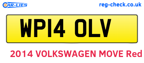 WP14OLV are the vehicle registration plates.