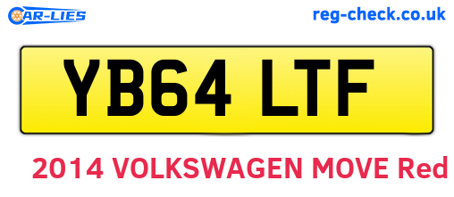 YB64LTF are the vehicle registration plates.