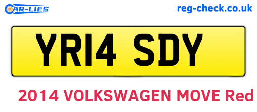 YR14SDY are the vehicle registration plates.