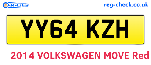 YY64KZH are the vehicle registration plates.