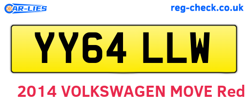 YY64LLW are the vehicle registration plates.