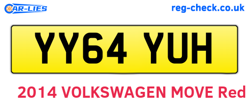YY64YUH are the vehicle registration plates.