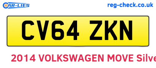 CV64ZKN are the vehicle registration plates.