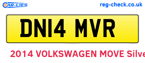 DN14MVR are the vehicle registration plates.