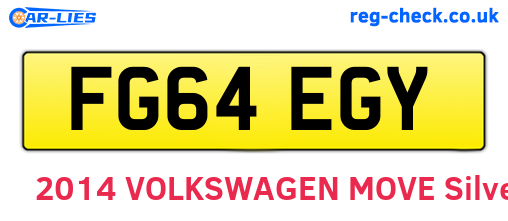 FG64EGY are the vehicle registration plates.