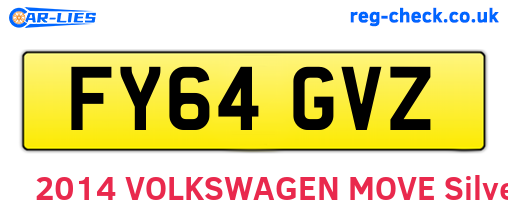 FY64GVZ are the vehicle registration plates.