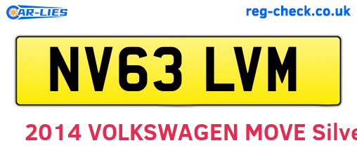 NV63LVM are the vehicle registration plates.