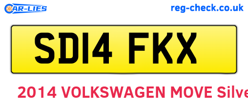 SD14FKX are the vehicle registration plates.