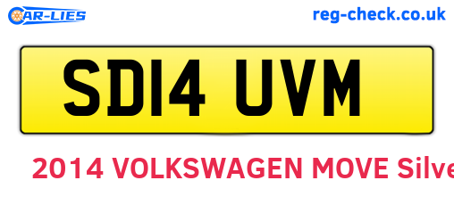 SD14UVM are the vehicle registration plates.