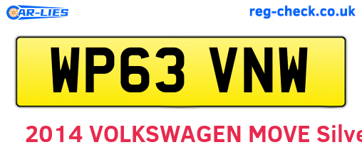 WP63VNW are the vehicle registration plates.