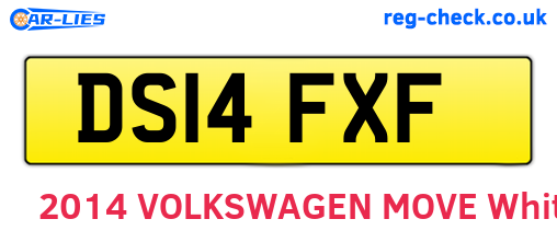 DS14FXF are the vehicle registration plates.