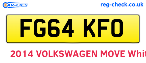 FG64KFO are the vehicle registration plates.
