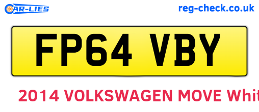 FP64VBY are the vehicle registration plates.