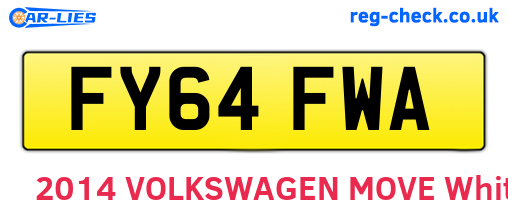 FY64FWA are the vehicle registration plates.