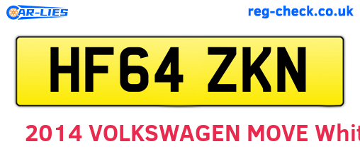 HF64ZKN are the vehicle registration plates.