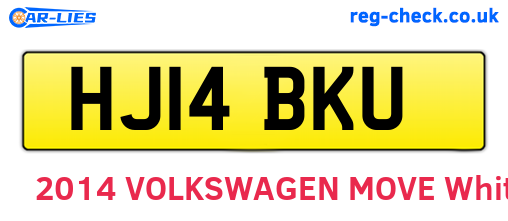 HJ14BKU are the vehicle registration plates.