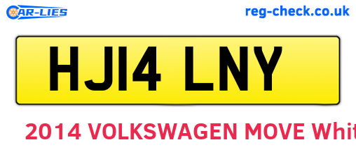 HJ14LNY are the vehicle registration plates.