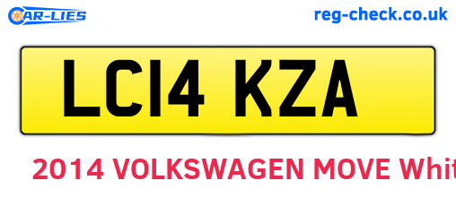 LC14KZA are the vehicle registration plates.