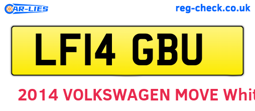 LF14GBU are the vehicle registration plates.