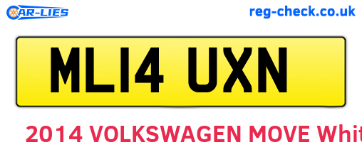 ML14UXN are the vehicle registration plates.