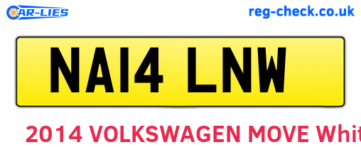NA14LNW are the vehicle registration plates.