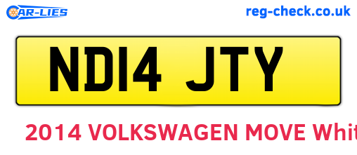 ND14JTY are the vehicle registration plates.