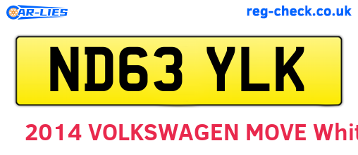 ND63YLK are the vehicle registration plates.