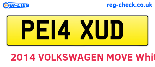PE14XUD are the vehicle registration plates.