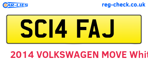 SC14FAJ are the vehicle registration plates.