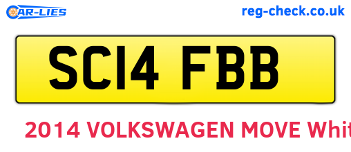 SC14FBB are the vehicle registration plates.