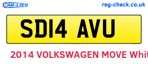 SD14AVU are the vehicle registration plates.