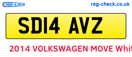 SD14AVZ are the vehicle registration plates.