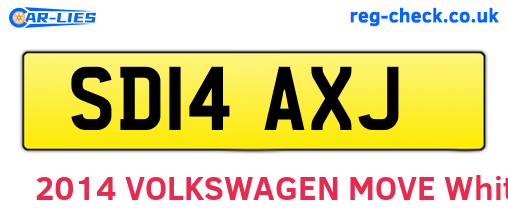 SD14AXJ are the vehicle registration plates.