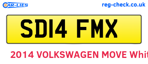 SD14FMX are the vehicle registration plates.