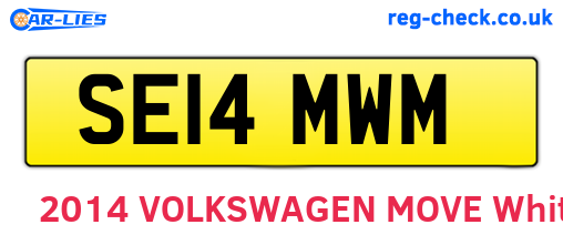 SE14MWM are the vehicle registration plates.