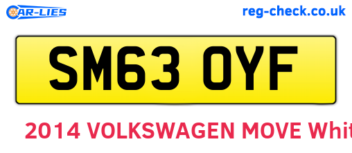 SM63OYF are the vehicle registration plates.