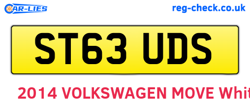 ST63UDS are the vehicle registration plates.