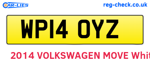 WP14OYZ are the vehicle registration plates.