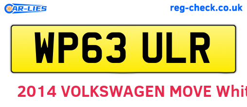 WP63ULR are the vehicle registration plates.