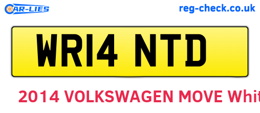 WR14NTD are the vehicle registration plates.