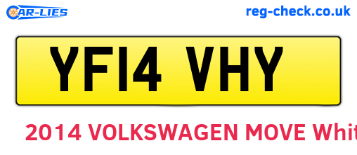 YF14VHY are the vehicle registration plates.