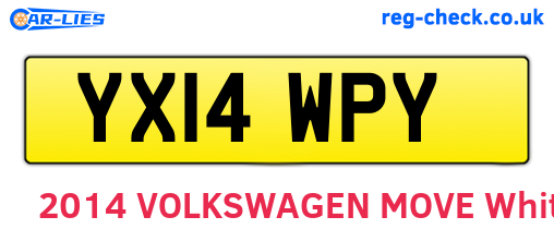 YX14WPY are the vehicle registration plates.