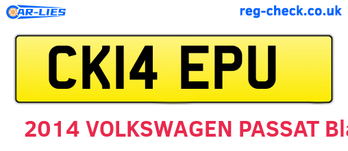 CK14EPU are the vehicle registration plates.