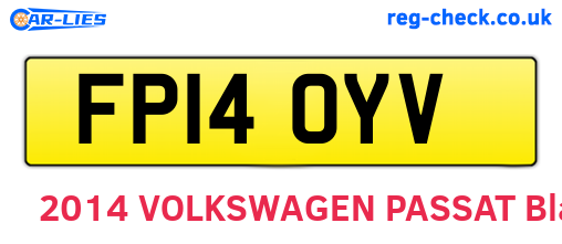 FP14OYV are the vehicle registration plates.