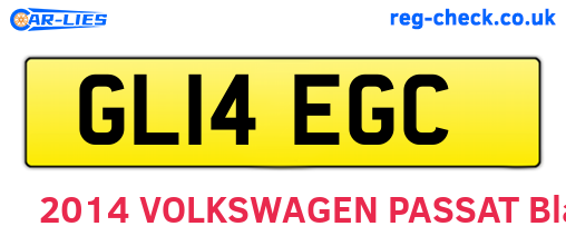 GL14EGC are the vehicle registration plates.