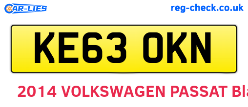 KE63OKN are the vehicle registration plates.
