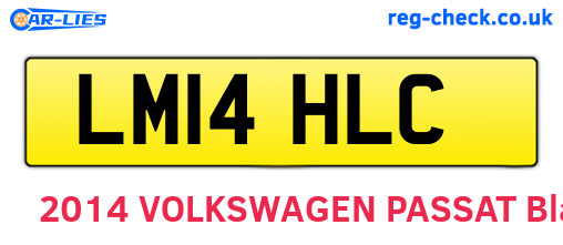 LM14HLC are the vehicle registration plates.