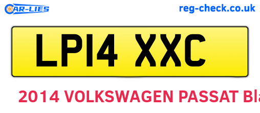 LP14XXC are the vehicle registration plates.