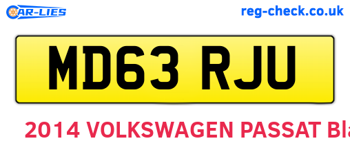 MD63RJU are the vehicle registration plates.